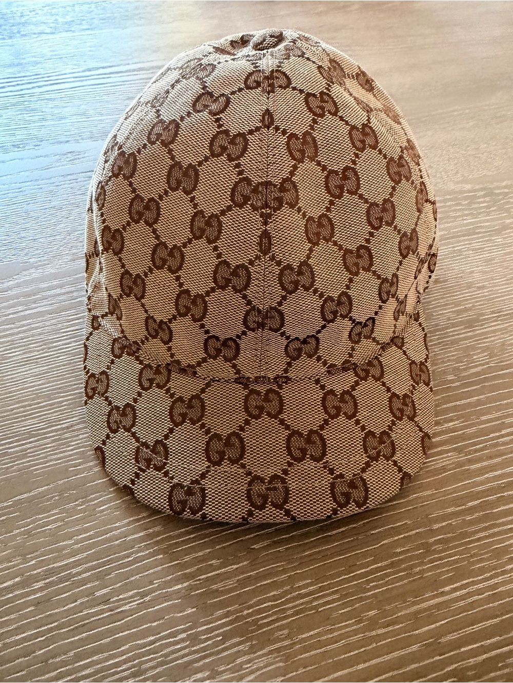 Gucci GG Pattern Tan and Brown Baseball Cap